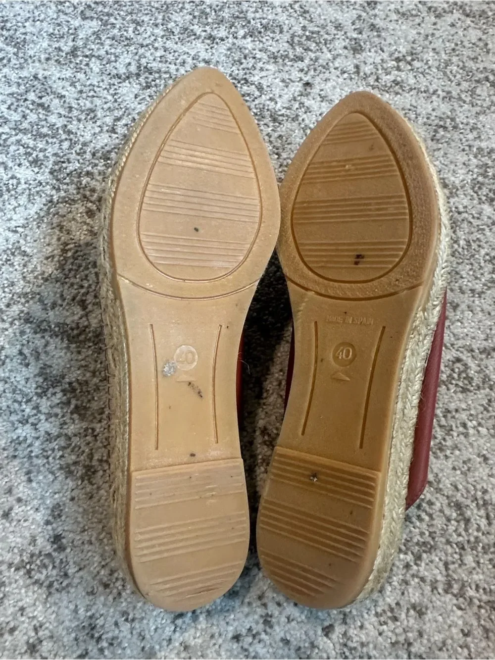 Gaimo Rust Leather Espadrille Slide-On Sandals 40/9